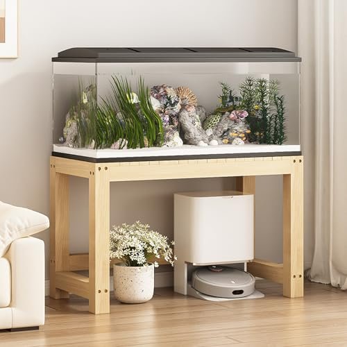 Aquarium Stand, Solid Wood Base, Easy to Assemble