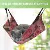 InOmak Light Pink Rose-Texture Cat Hammock, Soft Double-Sided Hanging Bed for Small Dogs and Pets, L view 4