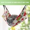 InOmak Christmas Santa Velvet Cat Hammock, Double-Sided Hanging Bed for Small Pets, L view 4