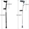 Adjustable Forearm Crutches with Swiveling Closed Cuffs, Silver view 2