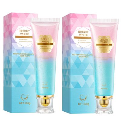 Niacinamide Whitening Toothpaste for Deep Cleaning, Enamel Repair, Whiter Teeth, Fresh Breath & Odor Control (2)