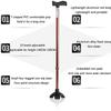 Height-Adjustable Walking Cane, Portable Aluminum Alloy, Ergonomic Retractable Crutch view 3