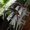 Grcfumo 2-Piece Clear Acrylic Aquarium Hose Holder Clips view 2