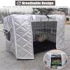 Insulated Windproof Dog Crate Cover for Outdoor Use, Fits 95 x 65 x 85 cm Crates view 4