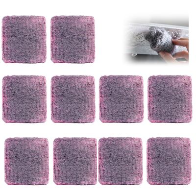 Biglumin 10-Piece Steel Wool Soap Pads with Pot Brush