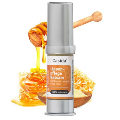 Casida Manuka Honey & Royal Jelly Lip Balm for Dry, Chapped Lips, 5 ml