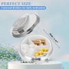 CAPASTEC Silver Pill Box with 3 Compartments and Mirror, 1 pc view 3