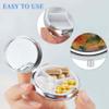 CAPASTEC Silver Pill Box with 3 Compartments and Mirror, 1 pc view 4