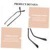 Lurrose Metal Eyeglass Temples, 1 Pair, Black view 4