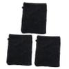 VALICLUD 3-Pack Microfiber Facial Cleansing Gloves, Black view 1