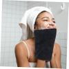 VALICLUD 3-Pack Microfiber Facial Cleansing Gloves, Black view 3
