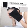 VALICLUD 3-Pack Microfiber Facial Cleansing Gloves, Black view 4