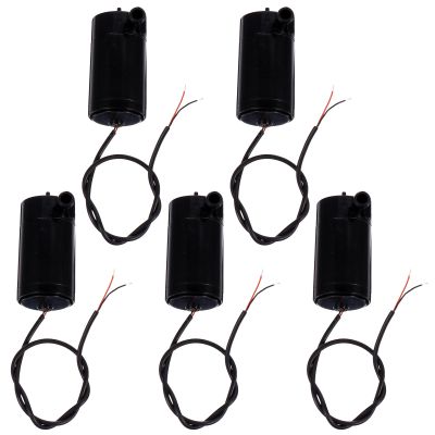Mini Submersible Water Pump, Low Power Consumption, 5-Pack, Black