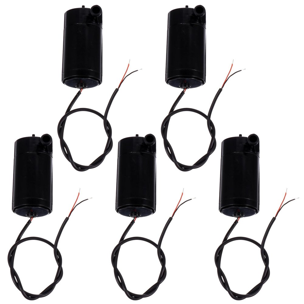 Mini Submersible Water Pump, Low Power Consumption, 5-Pack, Black