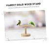 Abaodam Natural Wood Parrot Stand Platform for Parrots and Parakeets view 3