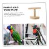 Abaodam Natural Wood Parrot Stand Platform for Parrots and Parakeets view 4