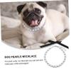 Toyvian Adjustable Pet Pearl Collar with Bow view 2