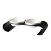 Toyvian Ceramic Pet Bowl with Iron Stand, Elevated Cat Bowl for Dry Snacks, Food and Water view 1