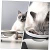 Toyvian Ceramic Pet Bowl with Iron Stand, Elevated Cat Bowl for Dry Snacks, Food and Water view 4