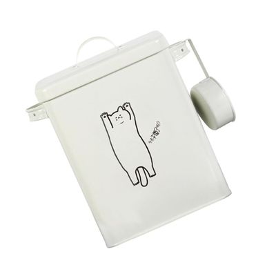 IMIKEYA Airtight Iron Dog Food Storage Container