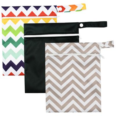 HANABASS Zippered Diaper Bags, 3-Pack, 20 x 25 cm, PVC