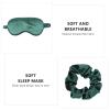 OUNONA Stress-Relieving Silk Sleep Masks, 3-Pack, Green view 2
