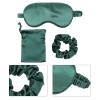 OUNONA Stress-Relieving Silk Sleep Masks, 3-Pack, Green view 4