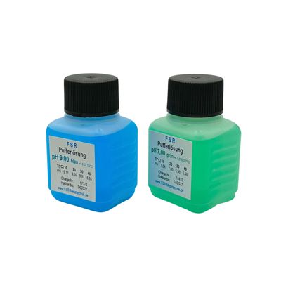 FSRTOP pH 7 and pH 9 Calibration Solution Set, 50 ml Each, Green and Blue