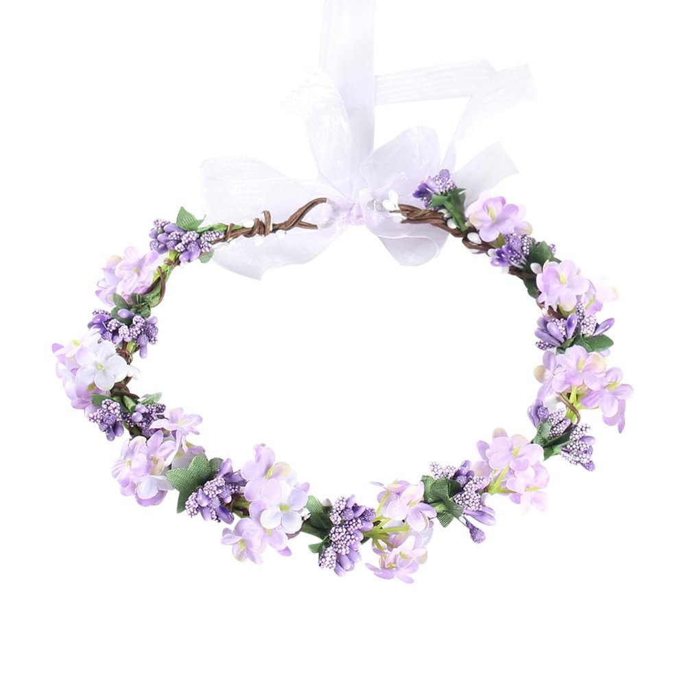 Wedding Floral Headband with Ribbon