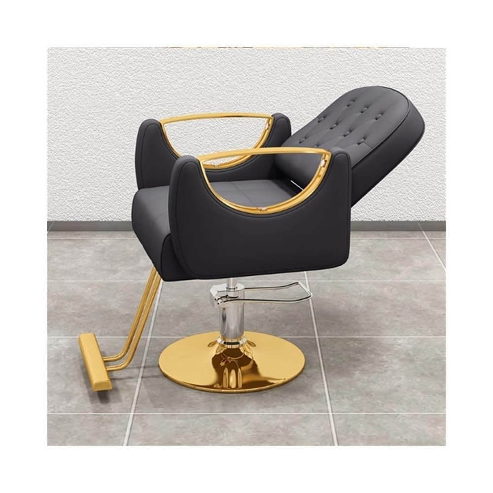 Lijiaxiuyc-101 Hair Salon Styling Chair, Adjustable and Swivel, Black