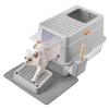 BAKAJI XXL Cat Litter Box with Steel Base, Lockable Door, Scoop, Mat, 35 L, 60 x 40 x 38.5 cm view 2