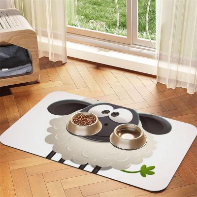 Non-Slip, Super-Absorbent Dog Feeding Mat for Food and Water