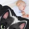 LLXXHH Cute Cat Flannel Throw Blanket, Soft Rug for Bedroom, Sofa, Outdoor Use, All Seasons, 100 x 130 cm view 4
