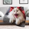 LLXXHH Cute Cat Soft Flannel Fleece Throw Blanket, 140 x 180 cm view 2