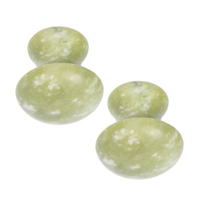 VALICLUD Green Jade Mushroom-Shaped Facial Massage Tools, 2-Piece Set