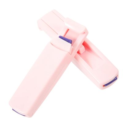 CALLARON 2-Piece Mini Plastic Eyelash Curler, Pink