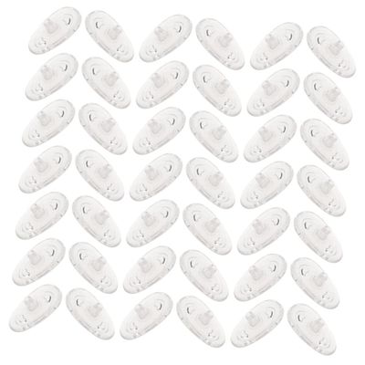 Silicone Nose Pads with Plastic Holders, 20 Non-Slip Pairs for Glasses