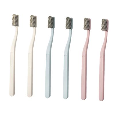 SHERCHPRY 6-Piece Adult Manual Toothbrush Set with Hard Bristles