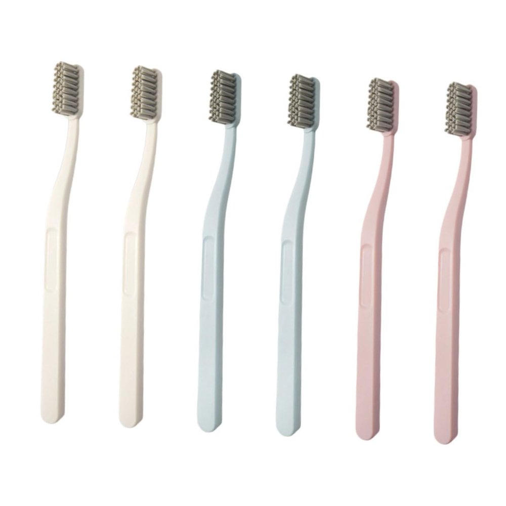 SHERCHPRY 6-Piece Adult Manual Toothbrush Set with Hard Bristles