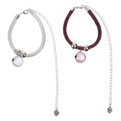 CIYODO 2-Pack Adjustable Cat Collars with Bells