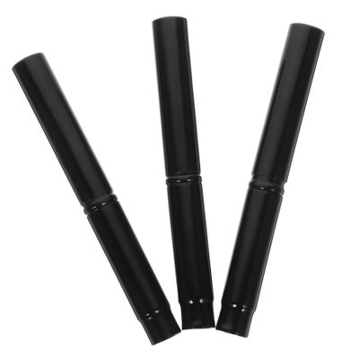 3-Piece Black Eyebrow and Eyelash Brushes with Caps