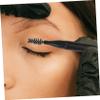 3-Piece Black Eyebrow and Eyelash Brushes with Caps view 3