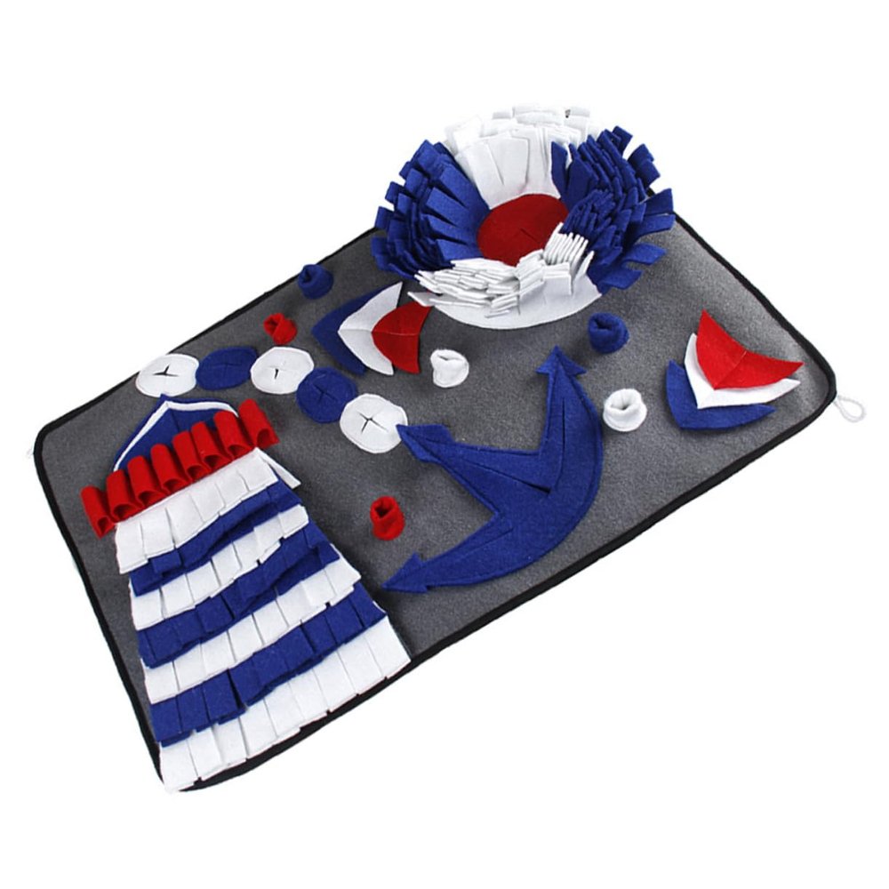 ERINGOGO Blue Felt Snuffle Mat for Dogs, Slow Feeding and Training