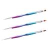 OATIPHO 3-Piece Double-Sided Nail Art Pens with Nylon Brushes for Precise Manicure Design and DIY Nail Painting view 1