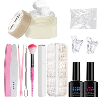 Hard Gel Nail Art Design Set with Manicure Engraving Templates