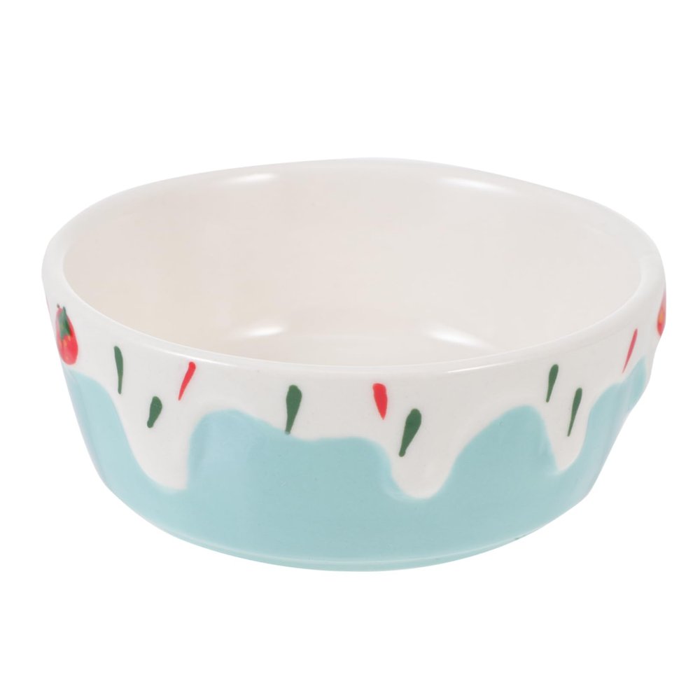 Blue Ceramic Food Bowl for Small Pets, 1 Count