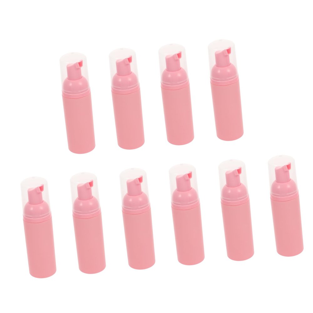 10-Pack 60 ml Pink PET/PP Foaming Pump Bottles