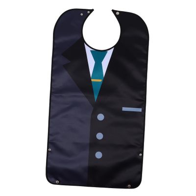 Men's Button-Front Bib Overall, Black, Polyester