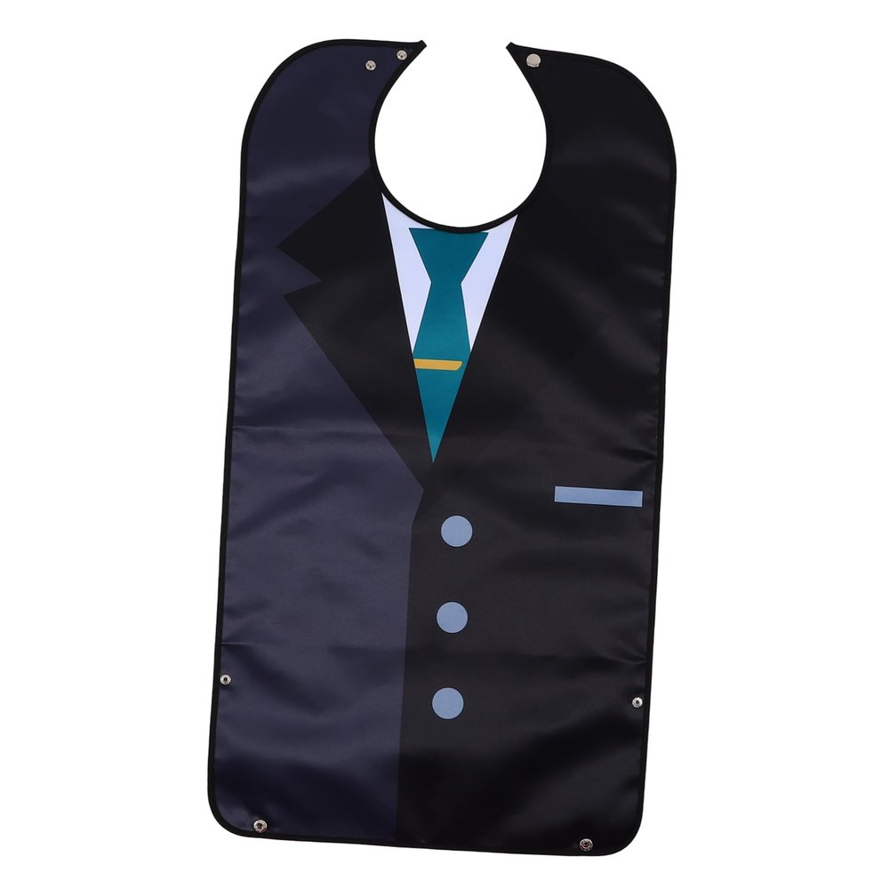 Men's Button-Front Bib Overall, Black, Polyester