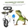 Abaodam Lizard Hat with Bow Tie and Adjustable Fleece Leash for Bearded Dragons and Small Pets, Lightweight for Parties and Holidays view 4